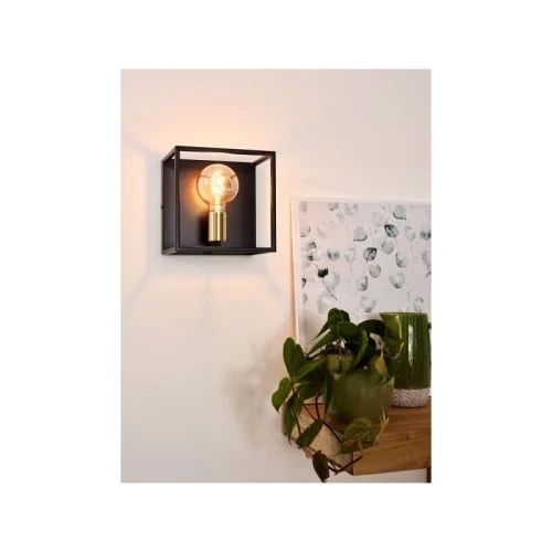 Lucide Appliques Murales Et Spots Applique Murale Intérieure Métal Noir 22x22cm 2 Lucide Appliques Murales Et Spots Applique Murale Intérieure Métal Noir 22x22cm – Image 2