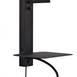 It's About Romi Appliques Murales Et Spots Applique Noire Avec Tablette Et Liseuse H38cm