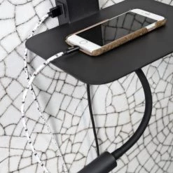 It's About Romi Appliques Murales Et Spots Applique Noire Avec Tablette Liseuse Et Abat-jour H52cm -Luminaires Contemporain Soldes applique noire avec tablette liseuse et abat jour h52cm 8