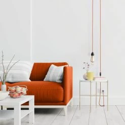 Hoopzi Suspensions Fil électrique En Tissu Luminaire Living Corail 4,5m -Luminaires Contemporain Soldes fil electrique en tissu luminaire living corail 4 5m 2