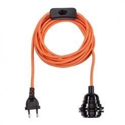 Hoopzi Suspensions Fil électrique En Tissu Luminaire Living Corail 4,5m