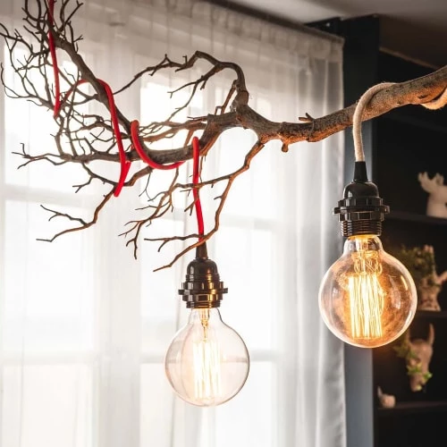 Hoopzi Suspensions Fil électrique En Tissu Luminaire Rouge 4,5m 2 Hoopzi Suspensions Fil électrique En Tissu Luminaire Rouge 4,5m – Image 2