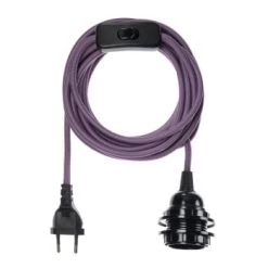 Hoopzi Suspensions Fil électrique En Tissu Luminaire Rouge 4,5m 11 Hoopzi Suspensions Fil électrique En Tissu Luminaire Rouge 4,5m -Luminaires Contemporain Soldes fil electrique en tissu luminaire violet 4 5m 7