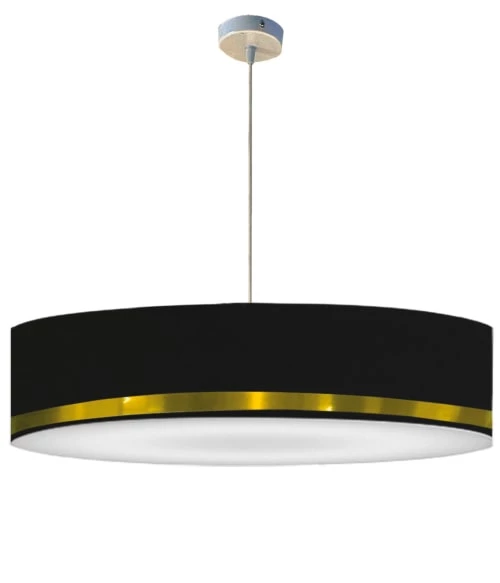 Abat-jours Suspensions Grande Suspension Jonc Noir Et Or T 80 X H 28 1 Abat-jours Suspensions Grande Suspension Jonc Noir Et Or T 80 X H 28