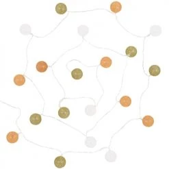 Maisons Du Monde Guirlandes Et Décorations Lumineuses Guirlande Blanche Et Kaki 20 LED L370