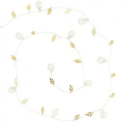 Maisons Du Monde Guirlandes Et Décorations Lumineuses Guirlande Lumineuse Blanche Et Dorée 10 LED L120