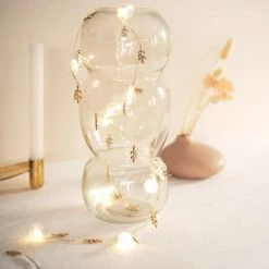 Maisons Du Monde Guirlandes Et Décorations Lumineuses Guirlande Lumineuse Blanche Et Dorée 10 LED L120 -Luminaires Contemporain Soldes guirlande lumineuse blanche et doree 10 led l120 1000 0 29 227579 3