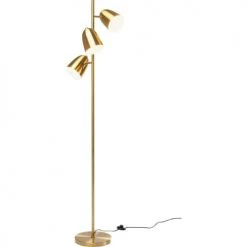 Kare Design Lampadaires Lampadaire 3 Abat-jours En Acier Doré H160 -Luminaires Contemporain Soldes lampadaire 3 abat jours en acier dore h160 4
