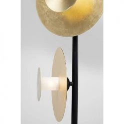 Kare Design Lampadaires Lampadaire 3 Disques En Acier Doré Et Marbre H160 -Luminaires Contemporain Soldes lampadaire 3 disques en acier dore et marbre h160 2
