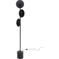 Kare Design Lampadaires Lampadaire 3 Disques En Acier Doré Et Marbre H160 -Luminaires Contemporain Soldes lampadaire 3 disques en acier dore et marbre h160 4