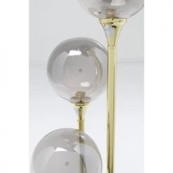 Kare Design Lampadaires Lampadaire 3 Globes En Verre, Acier Doré Et Marbre H83 -Luminaires Contemporain Soldes lampadaire 3 globes en verre acier dore et marbre h83 2
