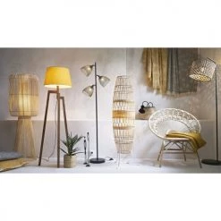 Maisons Du Monde Lampadaires Lampadaire 3 Spots En Métal Noir Et Doré H165 -Luminaires Contemporain Soldes lampadaire 3 spots en metal noir et dore h165 1000 8 34 171742 4