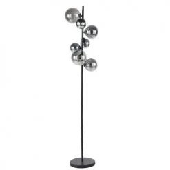 Maisons Du Monde Lampadaires Lampadaire 7 Globes En Verre Fumé Et Métal Noir H155