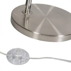 QAZQA Lampadaires Lampadaire à Arc En Acier Blanc -Luminaires Contemporain Soldes lampadaire a arc en acier blanc 2