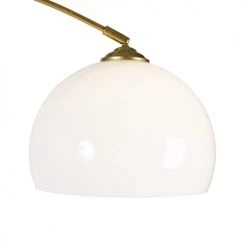 QAZQA Lampadaires Lampadaire à Arc En Acier Doré/laiton -Luminaires Contemporain Soldes lampadaire a arc en acier dore laiton 3