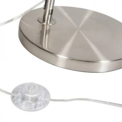 QAZQA Lampadaires Lampadaire à Arc En Acier Gris -Luminaires Contemporain Soldes lampadaire a arc en acier gris 3