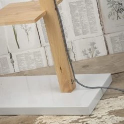 It's About Romi Lampadaires Lampadaire Avec étagères Métal/bois Blanc H168cm -Luminaires Contemporain Soldes lampadaire avec etageres metal bois blanc h168cm 2