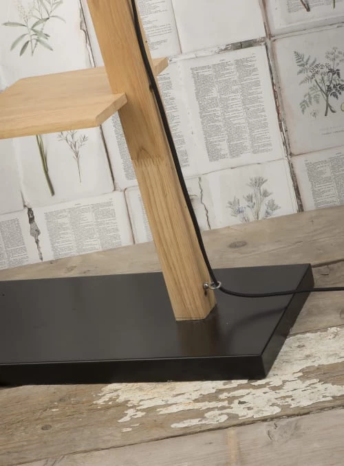 It's About Romi Lampadaires Lampadaire Avec étagères Métal/bois Noir H168cm 3 It's About Romi Lampadaires Lampadaire Avec étagères Métal/bois Noir H168cm – Image 3