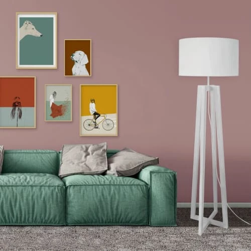 Tosel Lampadaires Lampadaire Bois Blanc 5 Tosel Lampadaires Lampadaire Bois Blanc – Image 5