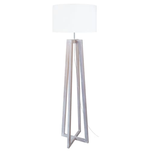 Tosel Lampadaires Lampadaire Bois Blanc 1 Tosel Lampadaires Lampadaire Bois Blanc
