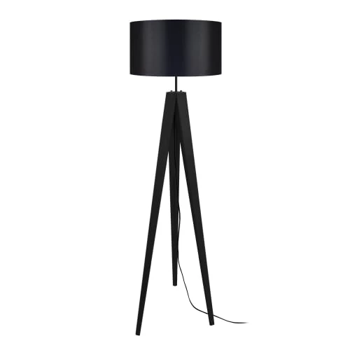 Tosel Lampadaires Lampadaire Bois Noir 2 Tosel Lampadaires Lampadaire Bois Noir – Image 2