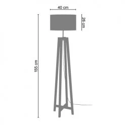 Tosel Lampadaires Lampadaire Bois Noir -Luminaires Contemporain Soldes lampadaire bois noir 9