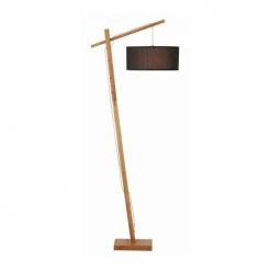 Lampea Lampadaires Lampadaire Design En Bois Noir 176 Cm -Luminaires Contemporain Soldes lampadaire design en bois noir 176 cm 2