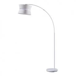 Lampea Lampadaires Lampadaire Design En Métal Blanc 178 Cm -Luminaires Contemporain Soldes lampadaire design en metal blanc 178 cm 3