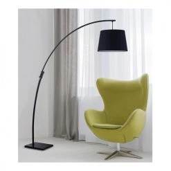 Lampea Lampadaires Lampadaire Design En Métal Noir 188 Cm -Luminaires Contemporain Soldes lampadaire design en metal noir 188 cm 3