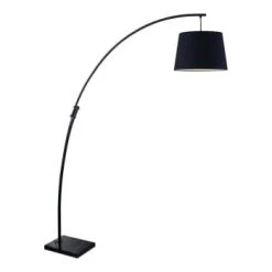 Lampea Lampadaires Lampadaire Design En Métal Noir 188 Cm -Luminaires Contemporain Soldes lampadaire design en metal noir 188 cm 4