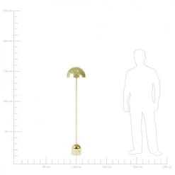 Beliani Lampes à Poser Lampadaire Doré 158 Cm -Luminaires Contemporain Soldes lampadaire dore 158 cm 5