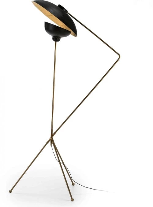 Thai Natura Lampadaires Lampadaire Doré Et Noir 1 Thai Natura Lampadaires Lampadaire Doré Et Noir