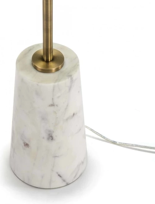 Thai Natura Lampadaires Lampadaire Doré Et Pied Blanc 2 Thai Natura Lampadaires Lampadaire Doré Et Pied Blanc – Image 2