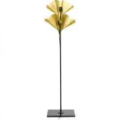 Kare Design Lampadaires Lampadaire En Acier 2 Abat-jours Feuilles Ginkgo Dorées H172 -Luminaires Contemporain Soldes lampadaire en acier 2 abat jours feuilles ginkgo dorees h172 4