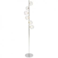 Kare Design Lampadaires Lampadaire En Acier Chromé Et Verre H160 -Luminaires Contemporain Soldes lampadaire en acier chrome et verre h160 2