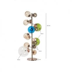 Kare Design Lampadaires Lampadaire En Acier Cuivré 15 Abat-jours En Acrylique H160 -Luminaires Contemporain Soldes lampadaire en acier cuivre 15 abat jours en acrylique h160 3