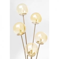Kare Design Lampadaires Lampadaire En Acier Doré 5 Abat-jours En Verre H158 -Luminaires Contemporain Soldes lampadaire en acier dore 5 abat jours en verre h158 2