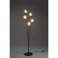 Kare Design Lampadaires Lampadaire En Acier Doré 5 Abat-jours En Verre H158 -Luminaires Contemporain Soldes lampadaire en acier dore 5 abat jours en verre h158 4