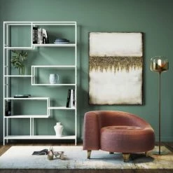 Kare Design Lampadaires Lampadaire En Acier Doré Et Verre H160 -Luminaires Contemporain Soldes lampadaire en acier dore et verre h160 13