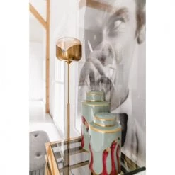 Kare Design Lampadaires Lampadaire En Acier Doré Et Verre H160 -Luminaires Contemporain Soldes lampadaire en acier dore et verre h160 14