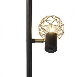 QAZQA Lampadaires Lampadaire En Acier Doré/laiton -Luminaires Contemporain Soldes lampadaire en acier dore laiton 13