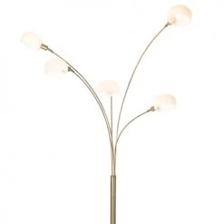 QAZQA Lampadaires Lampadaire En Acier Doré/laiton -Luminaires Contemporain Soldes lampadaire en acier dore laiton 28