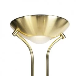 QAZQA Lampadaires Lampadaire En Acier Doré/laiton -Luminaires Contemporain Soldes lampadaire en acier dore laiton 36