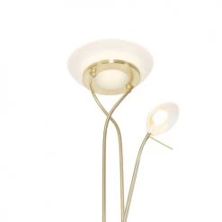 QAZQA Lampadaires Lampadaire En Acier Doré/laiton -Luminaires Contemporain Soldes lampadaire en acier dore laiton 5