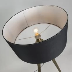 QAZQA Lampadaires Lampadaire En Acier Noir -Luminaires Contemporain Soldes lampadaire en acier noir 22