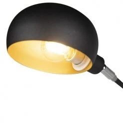 QAZQA Lampadaires Lampadaire En Acier Noir -Luminaires Contemporain Soldes lampadaire en acier noir 24