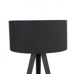 QAZQA Lampadaires Lampadaire En Acier Noir -Luminaires Contemporain Soldes lampadaire en acier noir 29