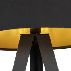 QAZQA Lampadaires Lampadaire En Acier Noir -Luminaires Contemporain Soldes lampadaire en acier noir 30