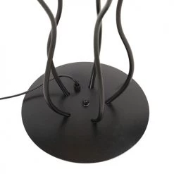 QAZQA Lampadaires Lampadaire En Acier Noir -Luminaires Contemporain Soldes lampadaire en acier noir 4
