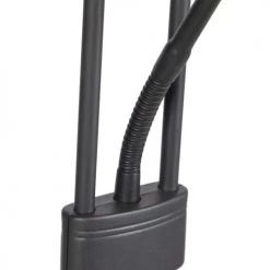 QAZQA Lampadaires Lampadaire En Acier Noir -Luminaires Contemporain Soldes lampadaire en acier noir 40